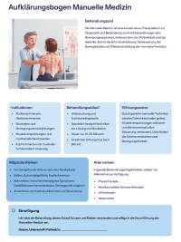 Aufklärungsbogen Manuelle Medizin